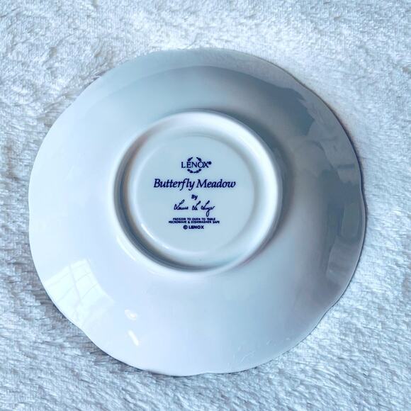 Lenox Butterfly Meadow Footed Tea Cup & Saucer Coffee Cup Cups Mug Mugs - Picture 7 of 8